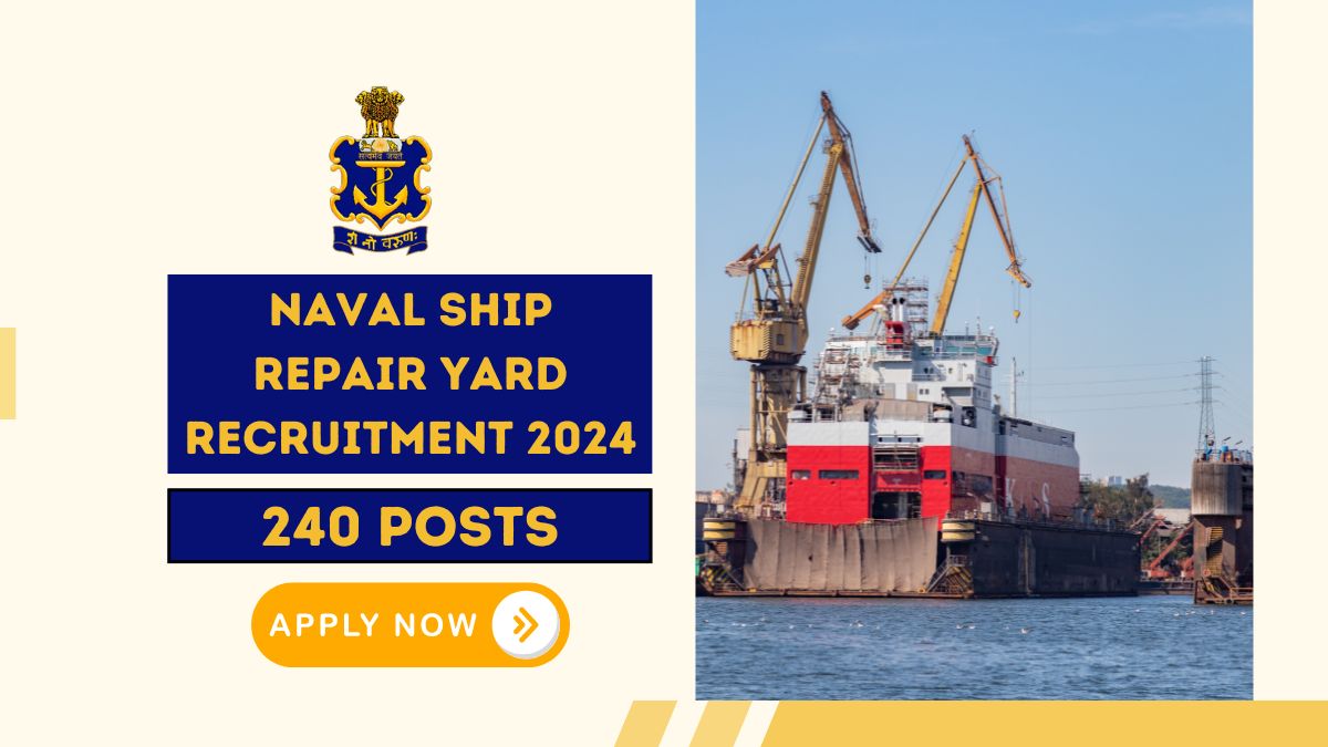 Naval Ship Repair Yard, Kochi Apprentice Recruitment 2024